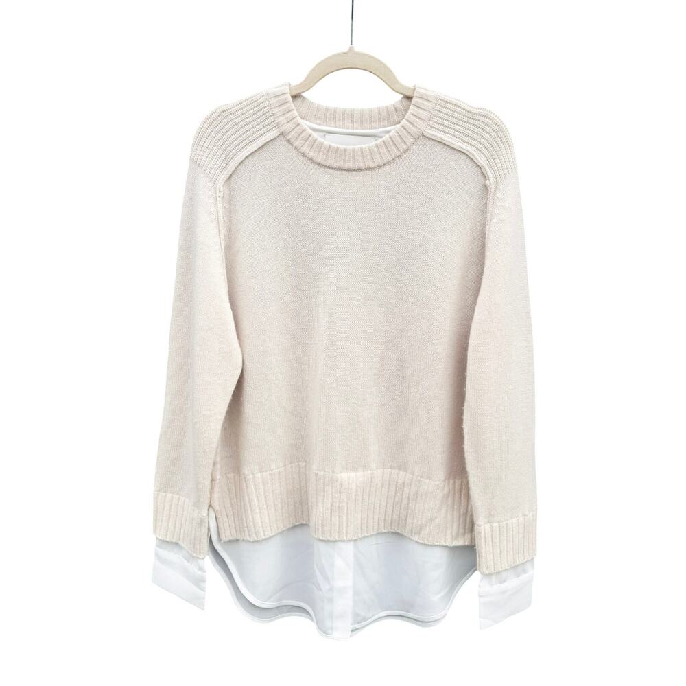 Brochu Walker Cream Knit Pullover Sweater